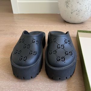 Gucci Platform Perforated G Sandal Mule